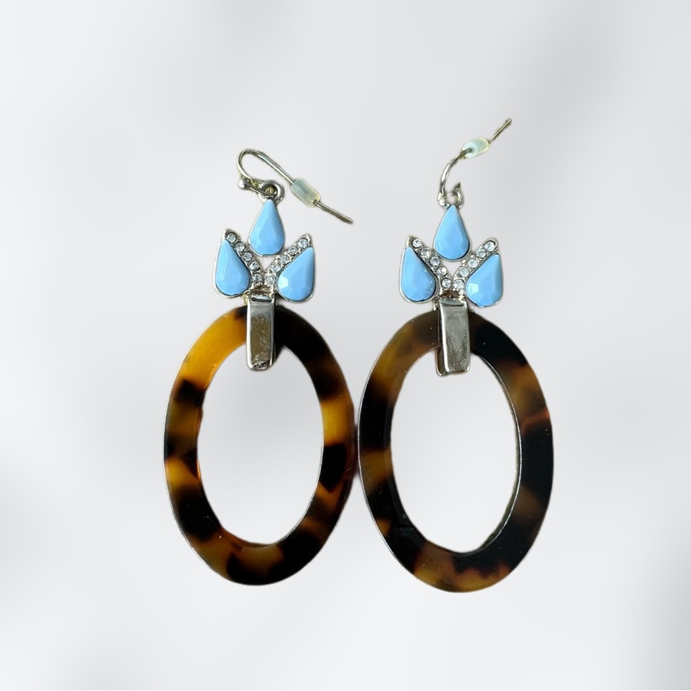 Vintage Tortoise Print Earrings